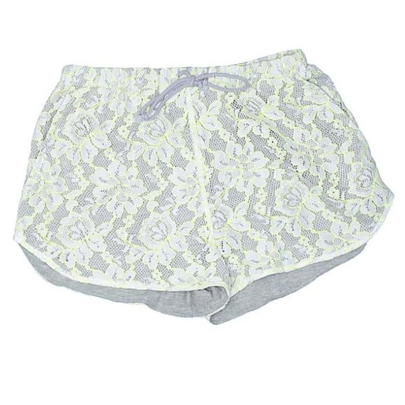 Lovers + Friends Floral Drawstring Mesh Net Shorts - Picture 1 of 8